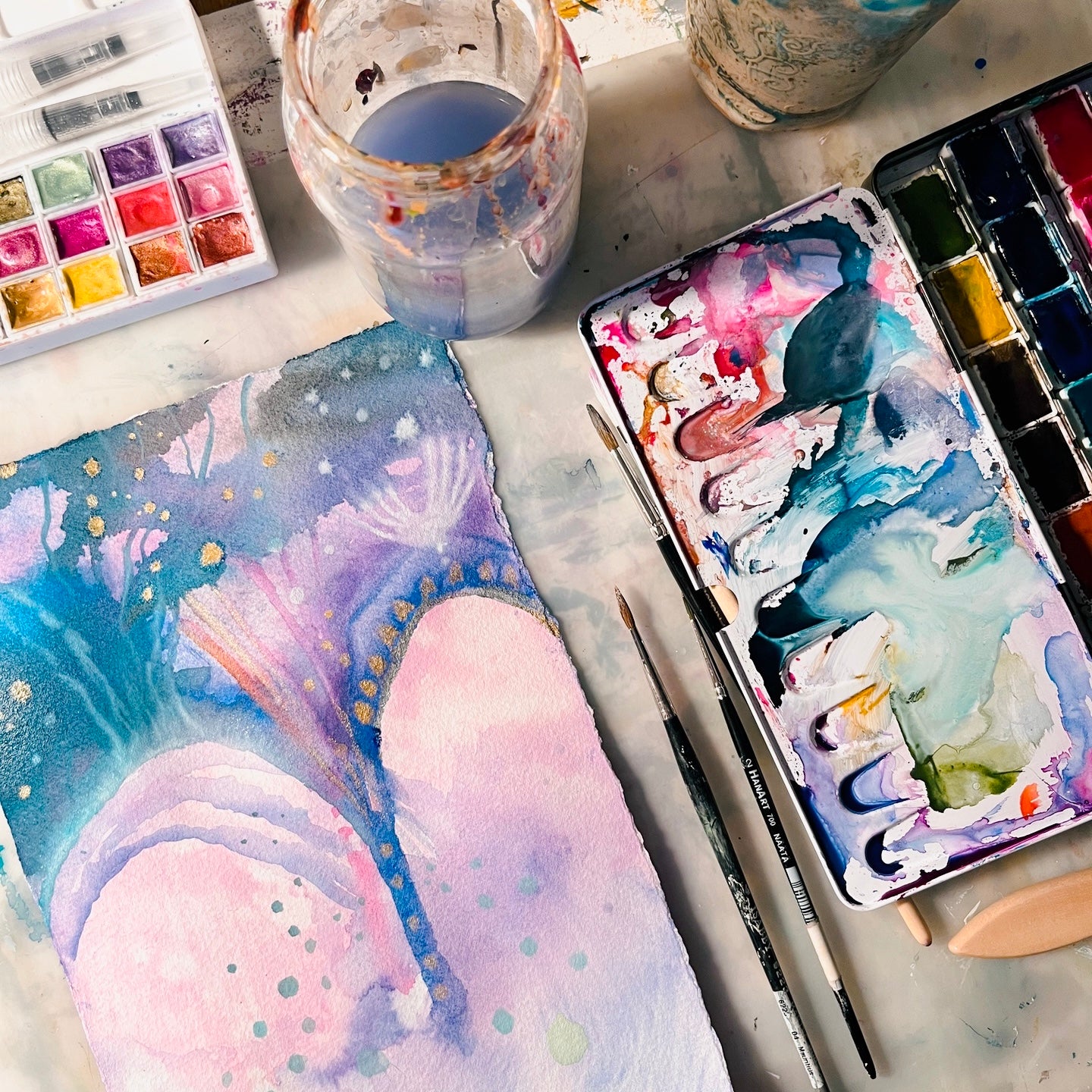 Intuitiivinen akvarelli-ilta 4.12.2025